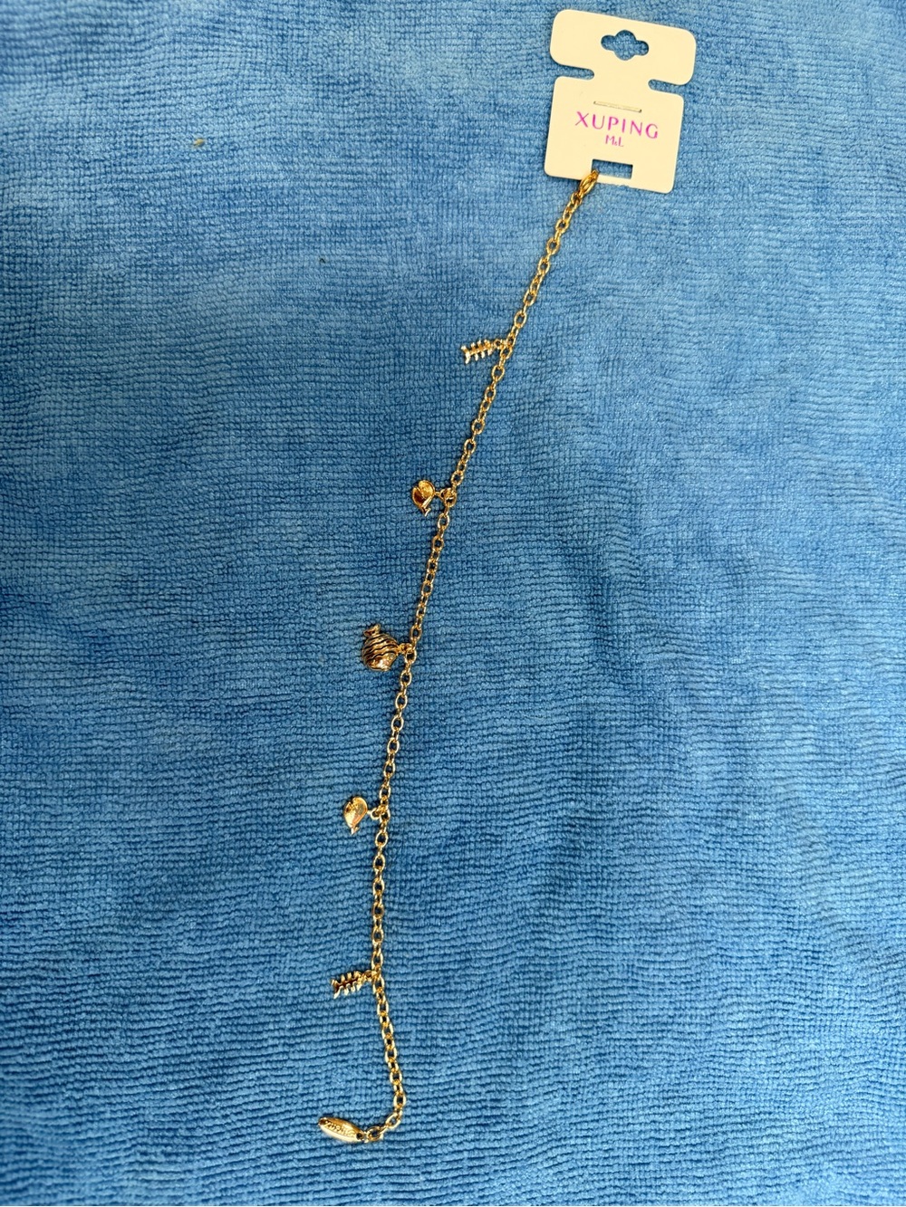 Ping Gold-Tone Shell Charm Anklet - Gold